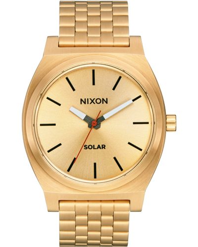 Nixon Time Teller Solar Bracelet Watch - Metallic