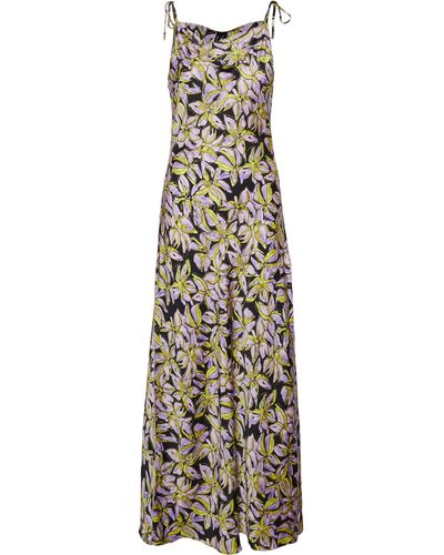 Vero Moda Kyra Floral Tie Strap Maxi Dress - Natural