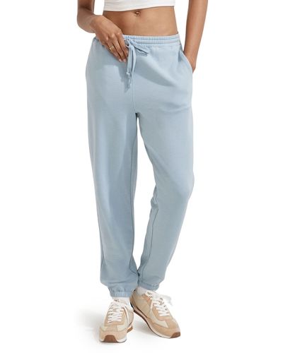 Madewell Mwl Superbrushed Easygoing Sweatpants - Blue
