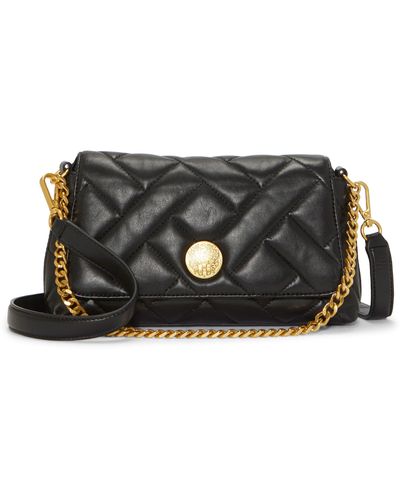 Vince Camuto Kisho Quilted Leather Crossbody Bag - Black