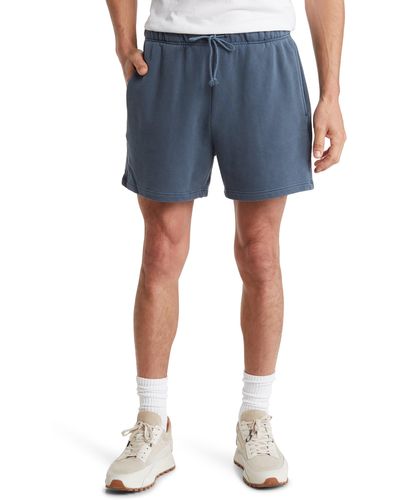 Elwood Core Organic Cotton Brushed Terry Sweat Shorts - Blue