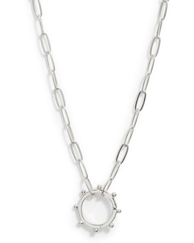 Anzie Dew Drop Marine Pendant Necklace - White
