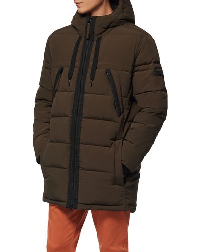 Marc New York Holden Water Resistant Down & Feather Fill Quilted Coat - Black