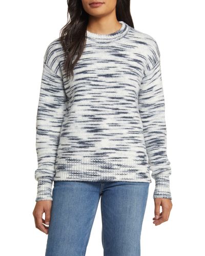 Caslon Caslon(r) Space Dye Sweater - Gray