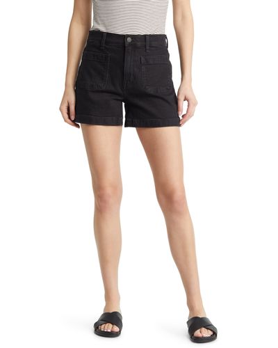 Madewell Patch Pocket Denim Shorts - Black