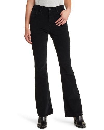 AG Jeans Farrah High Waist Stretch Corduroy Bootcut Pants - Black