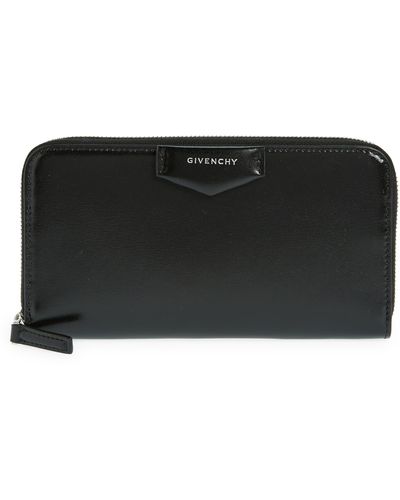 Givenchy Antigona Leather Zip Wallet - Black