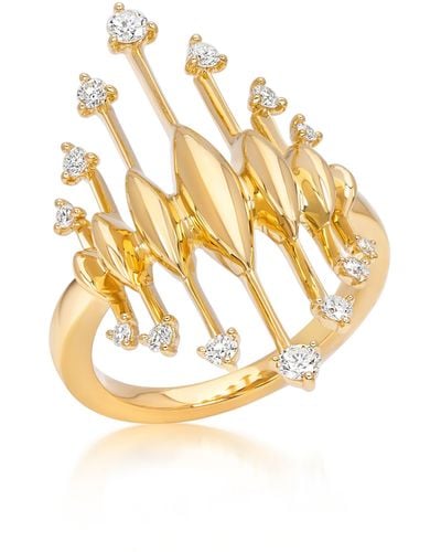 Hueb Diamond Ring - Metallic