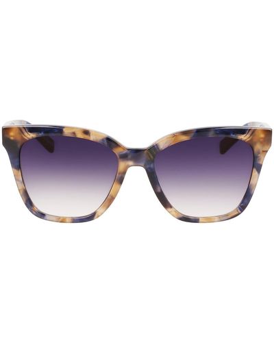 Longchamp Le Pliage 54mm Gradient Rectangle Sunglasses - Purple