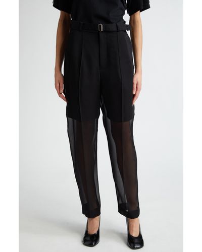 Undercover Layered Look Sheer Pants - Blue