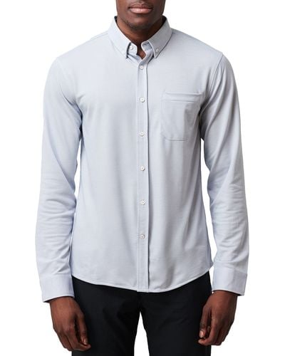 Western Rise Limitless Merino Wool Blend Button-down Shirt - White