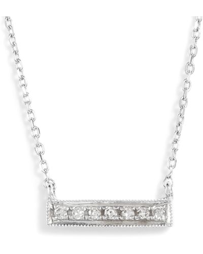 Dana Rebecca 'sylvie Rose' Diamond Bar Pendant Necklace - White