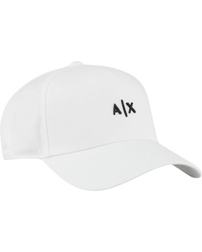 Armani Exchange Embroidered Logo Snapback Baseball Cap - White