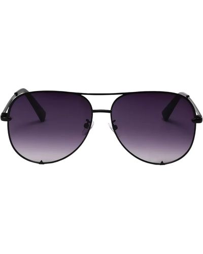 Fifth & Ninth Walker 61mm Polarized Aviator Sunglasses - Purple
