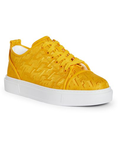 Christian Louboutin Adolon Junior Jacquard Sneaker - Yellow