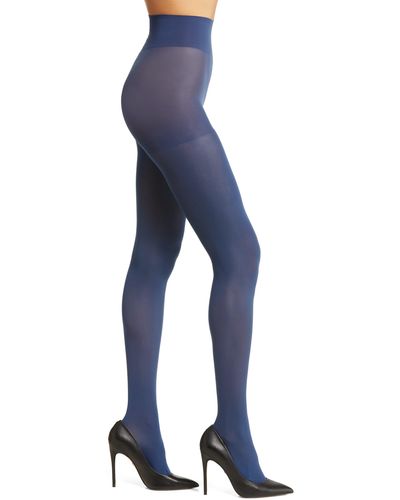 Nordstrom Opaque Control Top Tights - Blue
