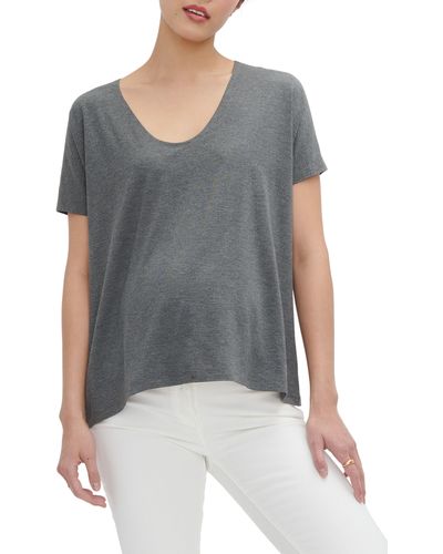 HATCH The Perfect Vee Maternity T-shirt - Gray
