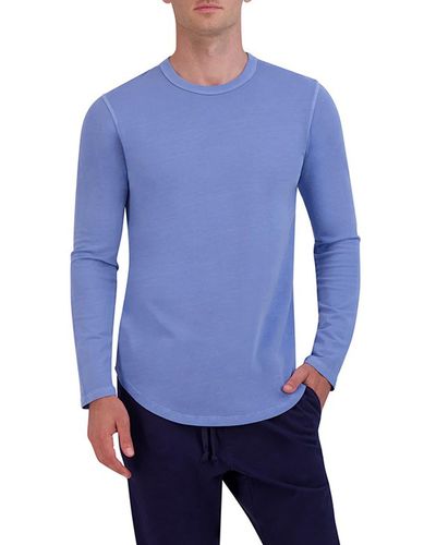 Goodlife Sunfaded Micro Terry Crew Sweatshirt - Blue