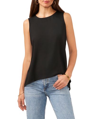 Vince Camuto High-low Sleeveless Top - Black