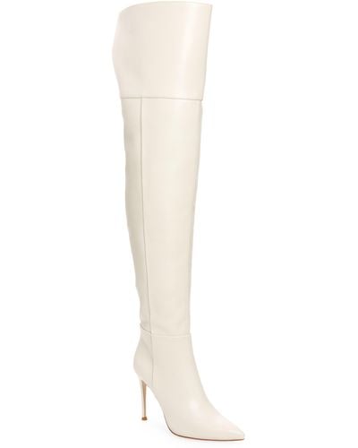 Jeffrey Campbell Pillar Pointed Toe Over The Knee Boot - White