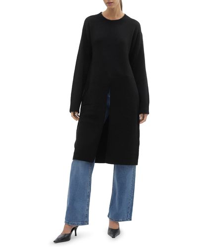 Vero Moda Phillis Long Sleeve Sweater Dress - Black