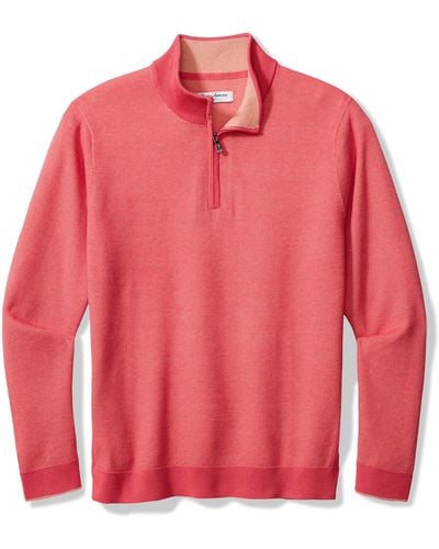 Tommy Bahama Coolside Islandzone Half Zip Pullover - Pink