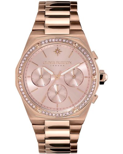 Olivia Burton Hexa Multi Bracelet Watch - Pink