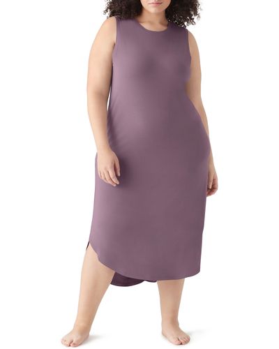 True & Co. Any Wear Sleeveless T-shirt Dress - Purple