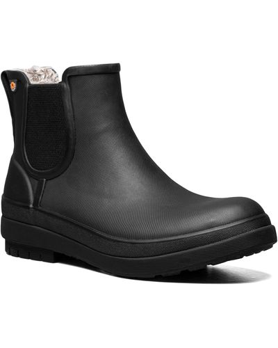 Bogs Amanda Ii Waterproof Insulated Chelsea Rain Boot - Black