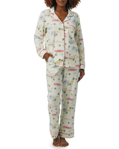 Bedhead Print Stretch Organic Cotton Jersey Pajamas - Multicolor