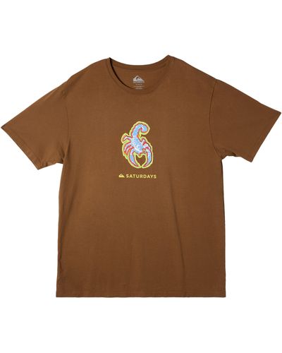 Quiksilver X Saturdays Nyc Snyc Graphic T-shirt - Brown