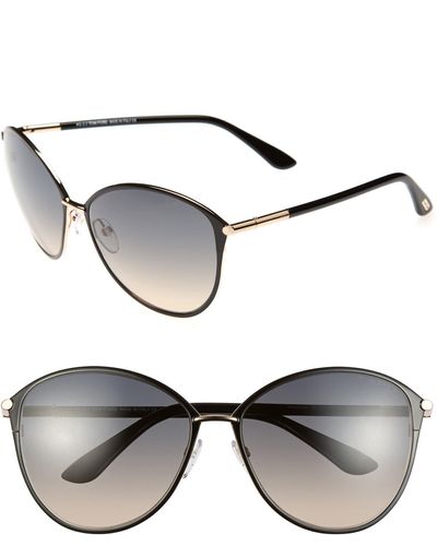 Tom Ford Penelope 59mm Gradient Cat Eye Sunglasses - Multicolor
