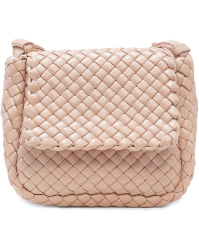 Bottega Veneta Mini Cobble Padded Intrecciato Leather Shoulder Bag - Pink