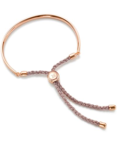 MONICA VINADER | Jewelry | Monica Vinader Linear Friendship Bracelet Rose  Gold And Multicolored Nylon | Poshmark