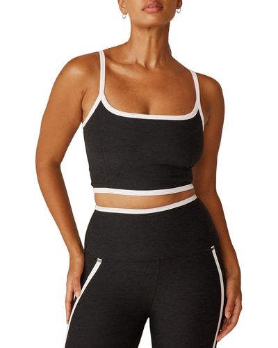 Beyond Yoga New Moves Space Dye Crop Camisole - Black