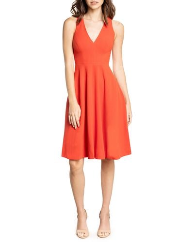 Dress the Population Catalina Fit & Flare Cocktail Dress - Red