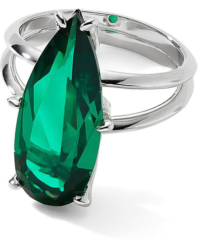 Nadri Shine On Pear Cut Cubic Zirconia Ring - Green