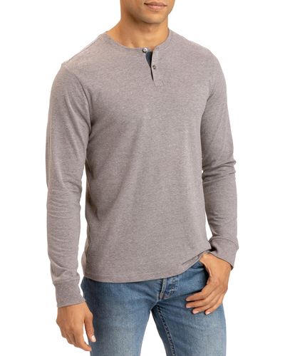 Threads For Thought Long Sleeve Henley - Gray