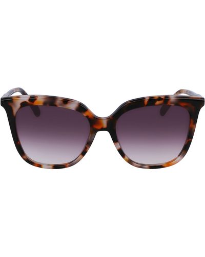 Longchamp 53mm Rectangular Sunglasses - Purple
