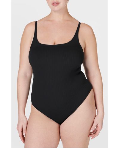 Sweaty Betty Capri Crinkle One-piece Swimsuit - Black