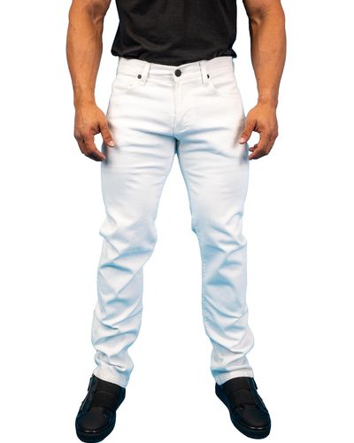 Maceoo Athletic Fit Stretch Jeans - White