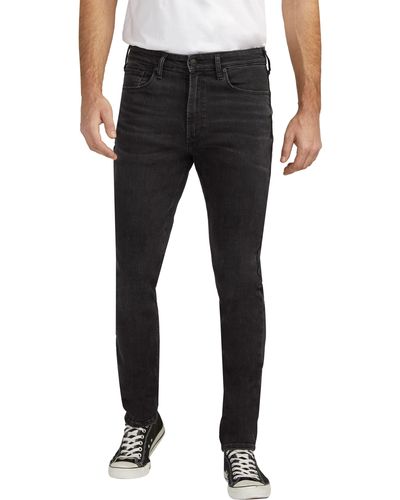 Silver Jeans Co. Risto Athletic Fit Skinny Leg Jeans - Black