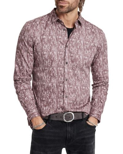 John Varvatos Ross Slim Fit Spattered Button-up Shirt