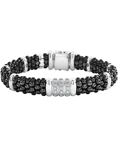 Lagos Caviar Diamond Link Bracelet At Nordstrom - Black