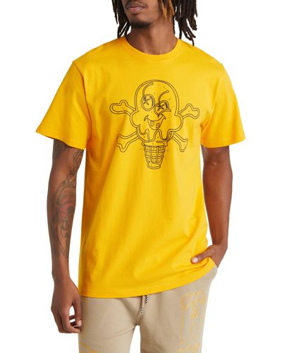 ICECREAM Color Time Graphic T-shirt - Yellow