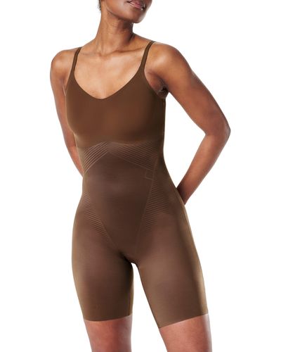 Spanx Spanx Thinstincts 2.0 Mid-thigh Shaping Bodysuit - Brown