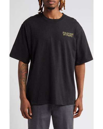 BOILER ROOM No Posers Cotton Graphic T-shirt - Black