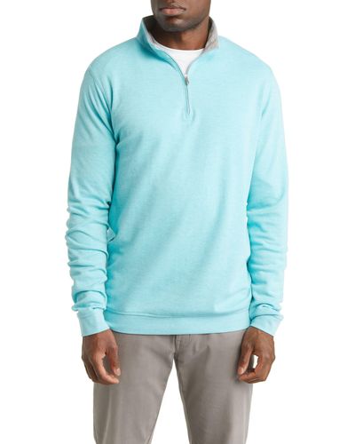 Peter Millar Crown Comfort Stretch Cotton & Modal Half Zip Pullover - Blue