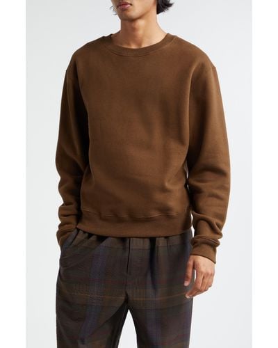 Lemaire Cotton & Wool Sweatshirt - Brown
