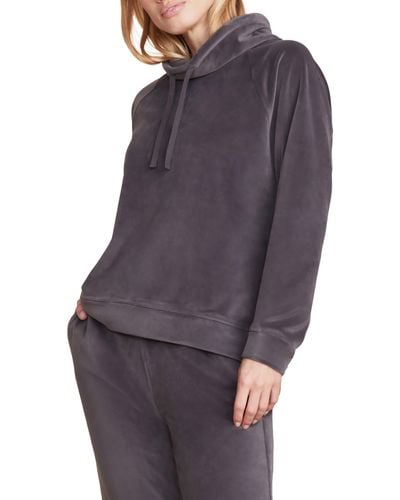 Barefoot Dreams Luxechic Funnel Neck Pullover - Blue